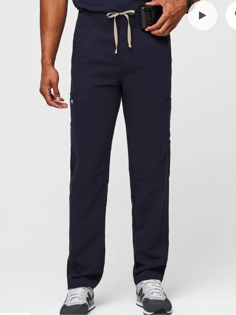 Figs Axim Cargo Scrub Pants in Navy M-386 Size XL